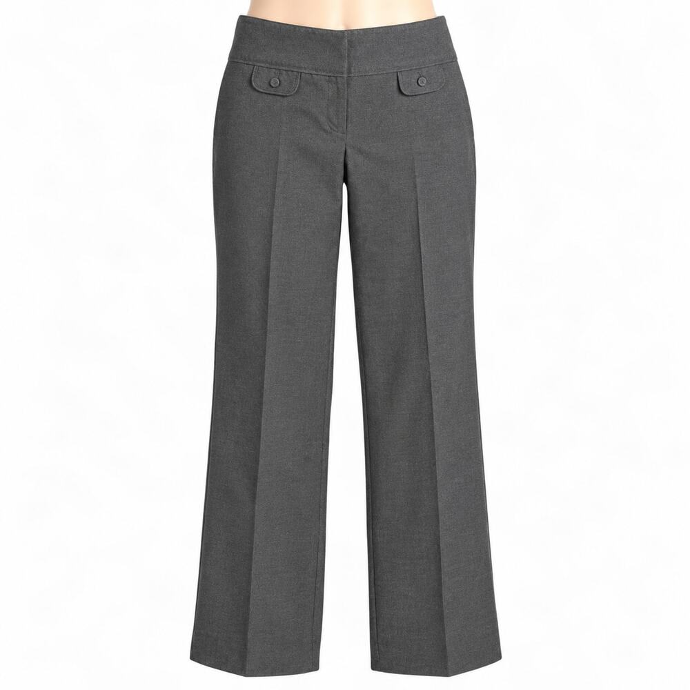 Ann Taylor Gray Wool Blend Flare Dress Pants Women's 4 Career Trousers
